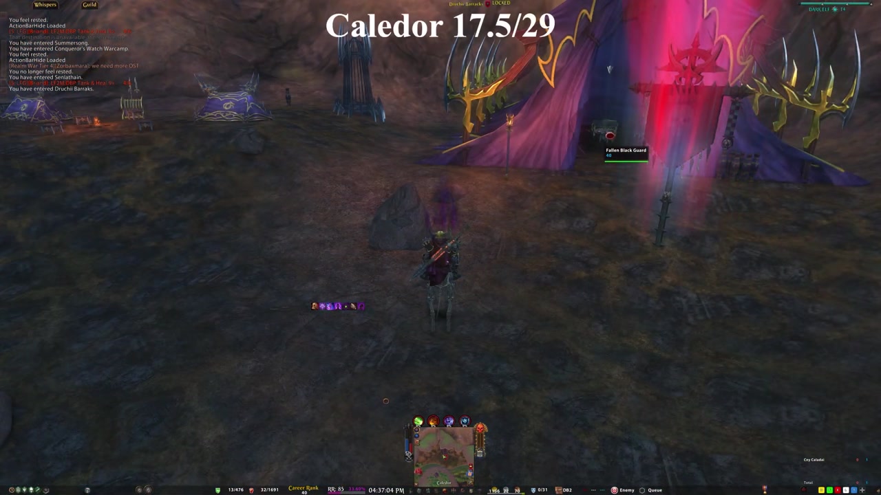 Caledor Fallen Black Guard in-world location screenshot